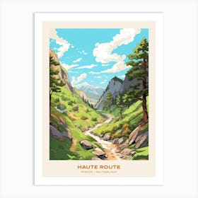 Haute Route France Switzerland 1 Hike Poster Art Print