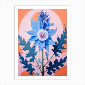 Delphinium 1 Hilma Af Klint Inspired Pastel Flower Painting Art Print