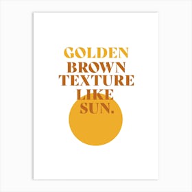 Golden Brown The Stranglers Inspired Retro Art Print