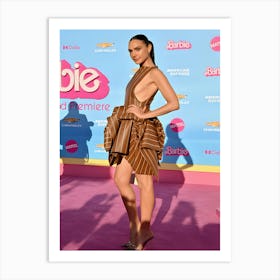 Gal Gadot Attends The World Premiere Of Barbie At Shrine Auditorium Art Print