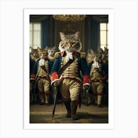 Cats In Uniform Art Print