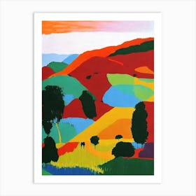 Maasai Mara National Park 2 Kenya Abstract Colourful Art Print