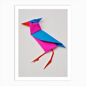 Finch 2 Origami Bird Art Print