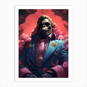 Gorilla King Art Print
