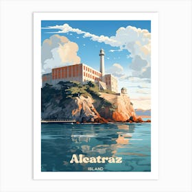 Alcatraz Island San Francisco California United States Illustration Art Print