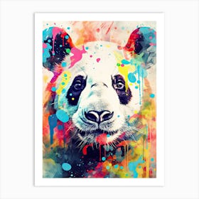 Panda Art In Collage Art Style 1 Art Print