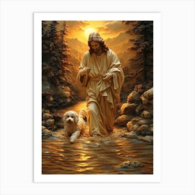 Jesus And His Dog Affiche