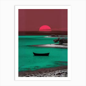 Sunset At The Beach 4 Art Print