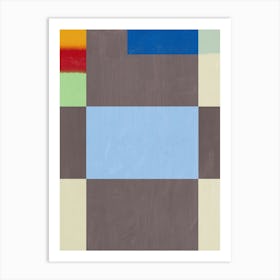 Multi color Squares Art Print