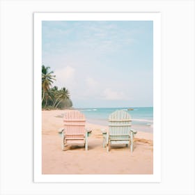 Long Beach Koh Lanta Thailand Turquoise And Pink Tones 2 Art Print