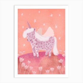 Pink Unicorn Pony Art Print