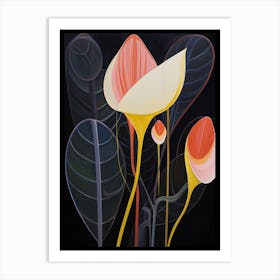 Calla Lily 3 Hilma Af Klint Inspired Flower Illustration Art Print