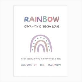 Rainbow Grounding Technique Art Print