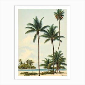 Eagle Beach Aruba Vintage Art Print