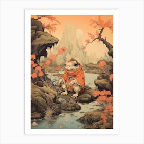 Wise Frog Japanese Style 1 Art Print