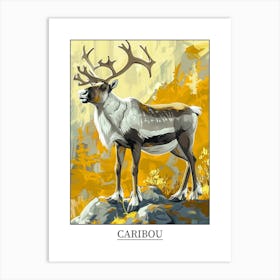 Caribou Precisionist Illustration 4 Poster Art Print