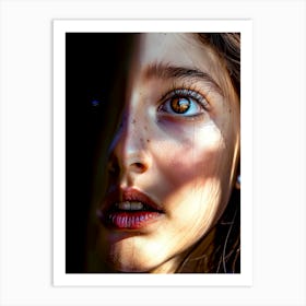 Focus on the Girl's Beautiful Eye Art Print