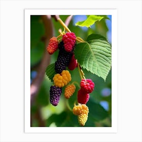 Blackberries On A Tree Art Print