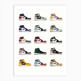 Air Jordan Collection Sneaker Art Print