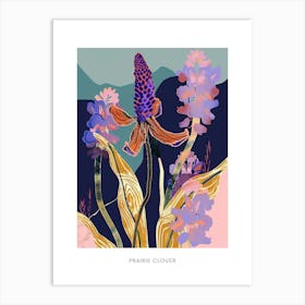 Colourful Flower Illustration Poster Prairie Clover 4 Art Print