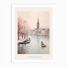 Dreamy Winter Painting Poster Copenhagen Denmark 4 Art Print