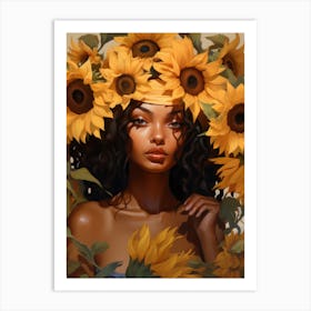 Sunflower Girl 2 Art Print