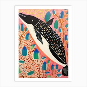 Maximalist Animal Painting Humpback Whale 2 Art Print