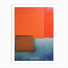 Red And Blue Abstract Painting 3 Art Print