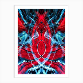 Abstract Red Blue Abstract Painting Art Print