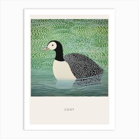 Ohara Koson Inspired Bird Painting Coot 1 Poster Art Print