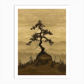 Lone Pine Tree Art Print