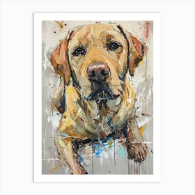 Labrador Retriever Acrylic Painting 11 Art Print