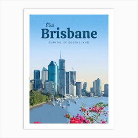 Brisbane Cityscape Art Print