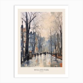 Winter City Park Poster Holland Park London 3 Art Print