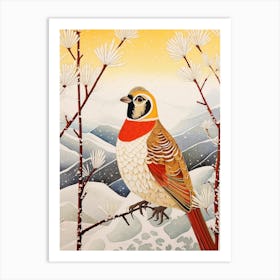 Bird Illustration Partridge 1 Art Print