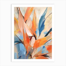Fall Flower Painting Bird Of Paradise 4 Art Print