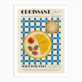 Croissant, FRENCH CROISSANT, VIENOISERIE Art Print