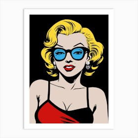 Marilyn Monroe Glasses Art Print