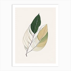 Olive Leaf Contemporary Art Print