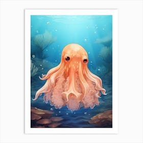 Dumbo Octopus Illustration 5 Art Print