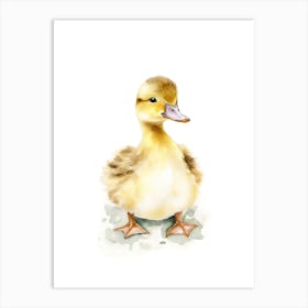 Baby Duckling Watercolour Nursery 2 Art Print