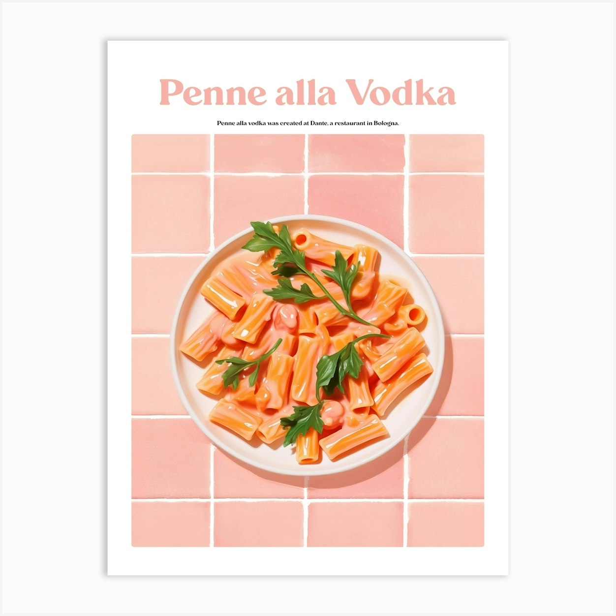 Boho Poster Club 3 Penne Alla Vodka Art Print by Boho Print Collection