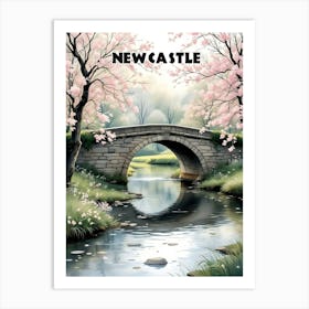 Newcastle Retro Vintage Travel V 05 Art Print