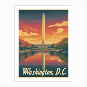 Aihrgdesign A Vintage Travel Poster Of Washington DC 1 Art Print