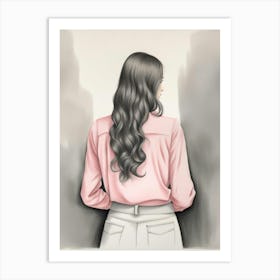 Back View Of A Woman Art Print