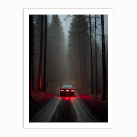 Car In The Fog Art Print