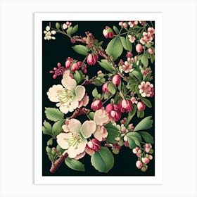 Cherry Blossom 3 Floral Botanical Vintage Poster Flower Art Print