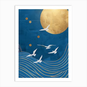 Seagulls In The Sky 5 Art Print