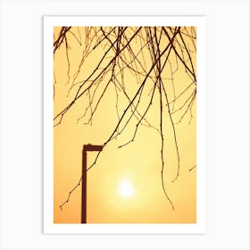 Hazy Summer Day Silhouettes in Camden Town, London Art Print