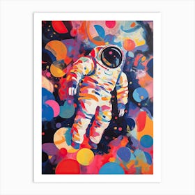 Astronaut Colourful Illustration 5 Art Print